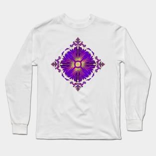 Azulejo - Portuguese Tile Purple Long Sleeve T-Shirt